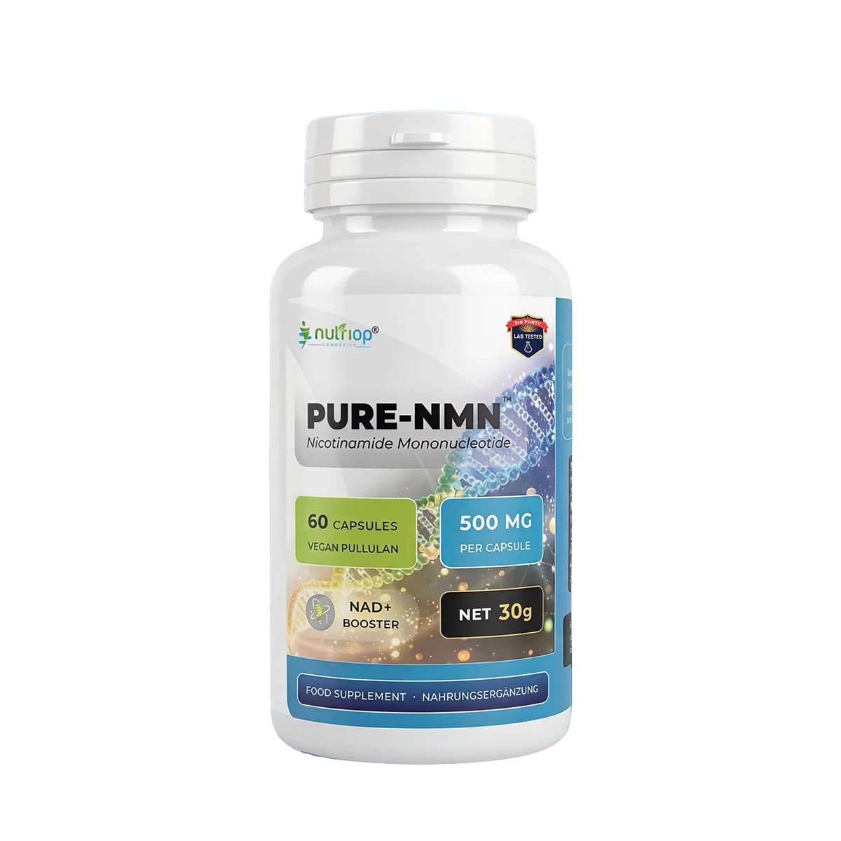 Nutriop® Pure-NMN 500mg - Advanced NAD+ Precursor (60 Capsules)-0